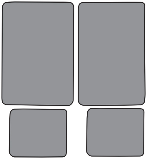 1988-1998 Chevrolet C1500 Cutpile Carpet Logo Floor Mat 2pc