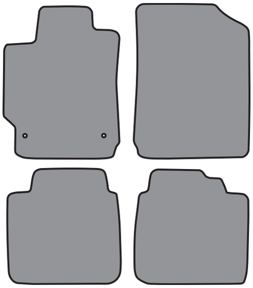 Black Nylon Carpet Floor Mats (4-Piece Set) For Toyota Camry 2007-2011 – Non-Slip